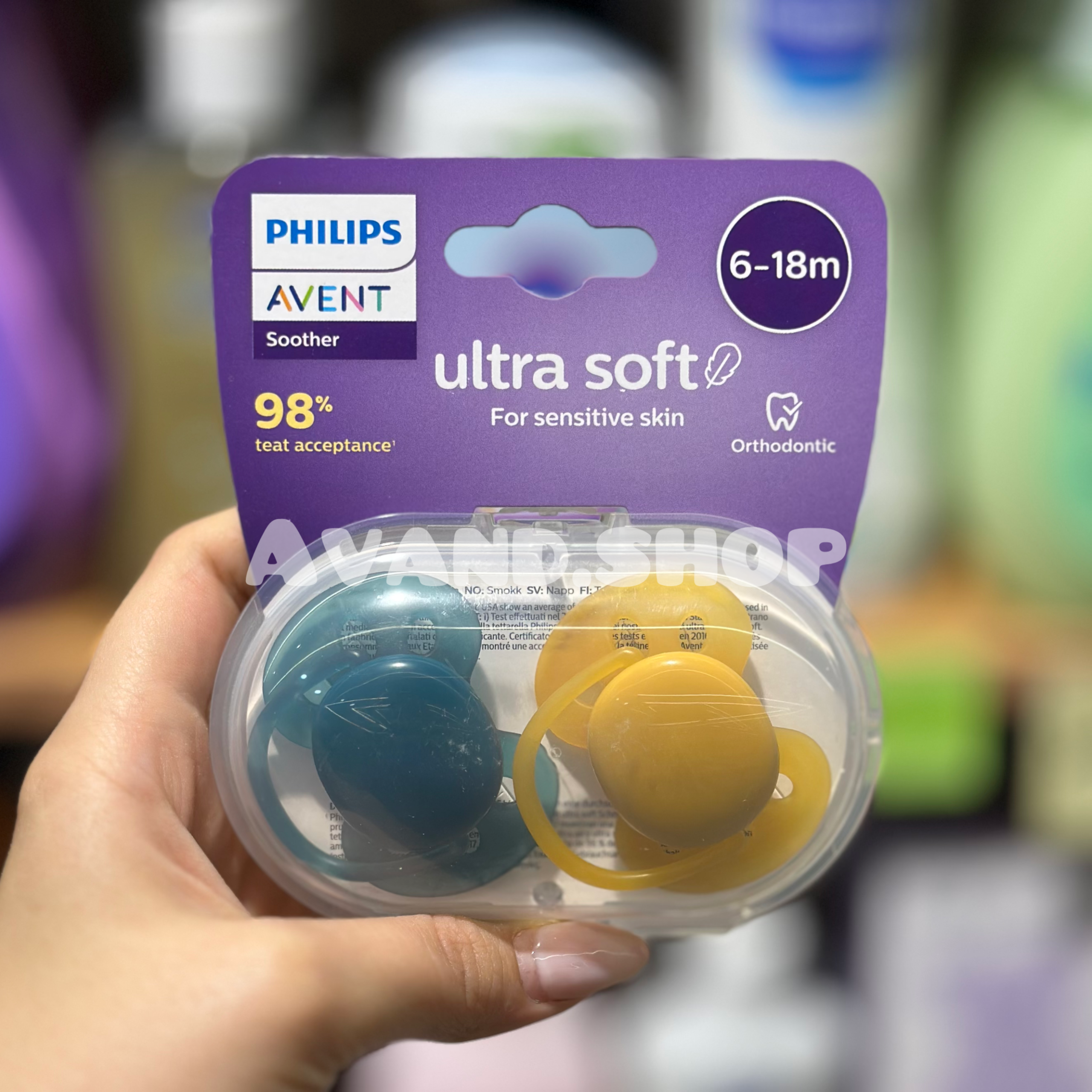 IMG_1743 پستانک Avent اونت ultra air فیلیپس 6تا18 ماه طرح شب تاب (تکی) - Image 1