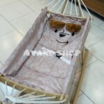 گهواره سنتی چوبی تاشو نوزاد مدل آنیا (طرح خرس ) - Image 2