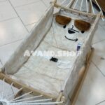 گهواره سنتی چوبی تاشو نوزاد مدل آنیا (طرح خرس ) - Image 2